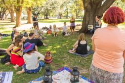 Nickole talks about Earthsong Witchcamps at our first Pagan Pride Day, in 2017. Photo: Mark Hayes Photography